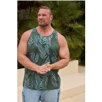 BadRhino Men's Leaf Print Vest in Dark Green | Size: 4XL