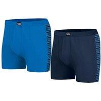 Atlas for Men Men's Patterned Boxer Shorts Pack of 2 in Duck Egg Blue | Size: 3XL