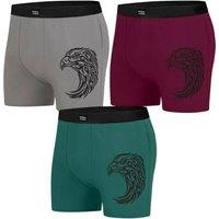 Atlas for Men Men's Eagle Stretch Boxer Shorts (Pack of 3) in Green | Size: 3XL