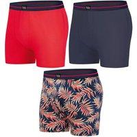 Atlas for Men Men's Stretch Boxer Shorts (Pack of 3) in Mid Navy | Size: 2XL