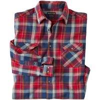 Atlas for Men Men's Checked Flannel Shirt in Red | Size: 4XL