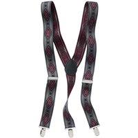 Atlas for Men Men's Patterned Split Leather Braces in Grey