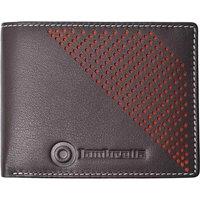 Lambretta Men's Punched Leather Wallet in Dark Brown