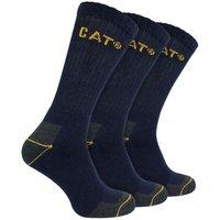 CAT Men's 3 Pack Real Work Cotton Socks in Navy | Size: 3-5