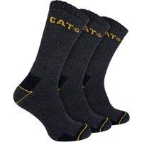 CAT Men's 3 Pack Real Work Cotton Socks in Grey | Size: 3-5