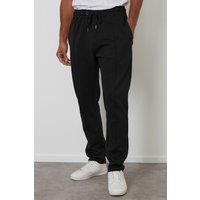 Threadbare Men's Pintuck Pique Joggers in Black | Size: XL