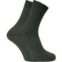 Dr Hunter Men's 2 Pack 100% Cotton Hiking Boot Socks in Green | Size: 9-11