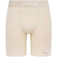 Skins Men's DNAmic Force Beige Compression Shorts in Light Beige | Size: Medium