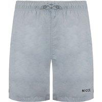 Nicce Men's Core Stretch Waist Logo Grey Swim Shorts | Size: XS