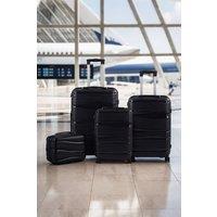 H&O Direct 4PCS Lockable Travel Suitcase Set in Black