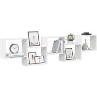 Berkfield Home Wall Cube Shelf 5 Compartments White Engineered Wood