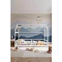 Living and Home White Kid's Pine Wood House Bed