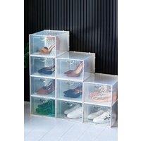 Living and Home 12 Pack Shoe Organizer Storage Boxes under Size 50 in White