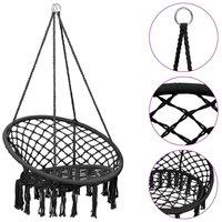 Berkfield Home Hammock Swing Chair 80 cm Anthracite in Black