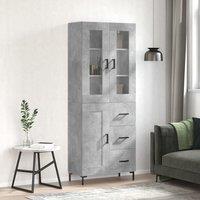 Berkfield Home Highboard Concrete Grey 69.5x34x180 cm Engineered Wood