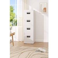Living and Home 4-Drawer Vertical File Cabinet with Interlock in White