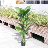 Living and Home 150cm Artificial Tropical Plant with Plastic Flowerpot Home and Office Plant Decoration in Green