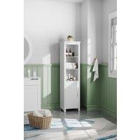 H&O Direct Tall Freestanding Bathroom Cabinet with Blind Door in White