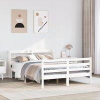 Berkfield Home Bed Frame with Headboard without Mattress White 160x200 cm