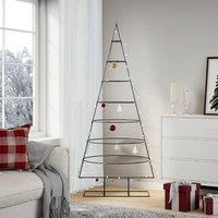 Berkfield Home Metal Christmas Tree for Decoration Black 180 cm
