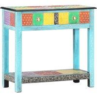 Berkfield Home Hand Painted Console Table 80x35x75 cm Solid Mango Wood | Size: 80 x 35 x 75 cm