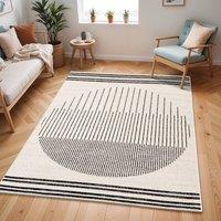 Livabliss Scandi Geometric Enso Area Rug in Off-White | Size: 240 cm x 305 cm
