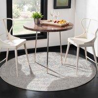 Livabliss Vintage Oriental Boho Sage Area Rug in Mid Grey | Size: 200 cm x 200 cm