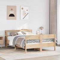 Berkfield Home Bed Frame without Mattress 140x190 cm Solid Wood Pine in Brown