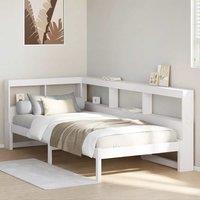 Berkfield Home Bookcase Bed without Mattress White 75x190 cm Small Single Solid Wood Pine