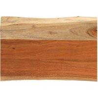 Berkfield Home Table Top 50x40x3.8 cm RectangularSolid Wood Acacia Live Edge in Brown