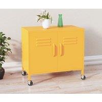 Berkfield Home Storage Cabinet Mustard Yellow 60x35x56 cm Steel | Size: 60 x 35 x 56 cm