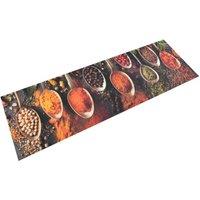 Berkfield Home Kitchen Rug Washable Spoon & Spices 60x180 cm Velvet
