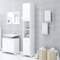 Berkfield Home Bathroom Cabinet White 30x30x183.5 cm Engineered Wood