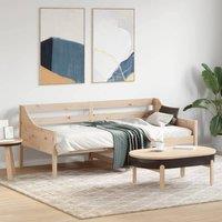 Berkfield Home Day Bed without Mattress 75x190 cm Small Single Solid Wood Pine in Brown