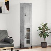 Berkfield Home Highboard Concrete Grey 34.5x34x180 cm Engineered Wood