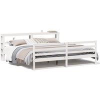 Berkfield Home Bed Frame without Mattress White 180x200 cm Super King Solid Wood Pine