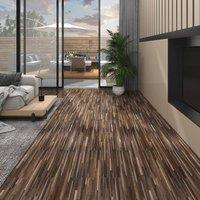 Berkfield Home PVC Flooring Planks 5.02 m≤ 2 mm Self-adhesive Striped Brown