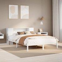 Berkfield Home Bookcase Bed without Mattress White 120x200 cm Solid Wood Pine | Size: Small Double
