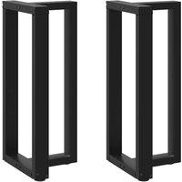 Berkfield Home Bar Table Legs T-Shaped2 pcs Black 50x35x(90-91) cm Steel