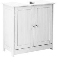 Dprodo Pedestal Sink Storage Cabinet with 2 Doors in White