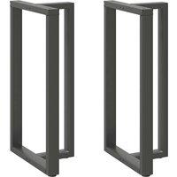 Berkfield Home Bar Table Legs T-Shaped2 pcs Anthracite 60x35x(110-111) cm Steel in Black
