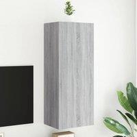 Berkfield Home TV Wall Cabinet Grey Sonoma 40.5x30x102 cm Engineered Wood