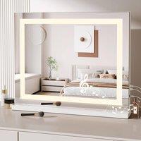 Dprodo 58cm x 45cm 3 Color Dimmable Vanity Mirror with Lights in Cool White | Size: 1 Pack
