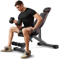 Dprodo Adjustable Weight Bench, 300KG Foldable Workout Bench in Black | Size: 12kg