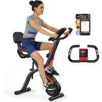 Dprodo Folding Indoor Exercise Bike in Jet Black | Size: 20kg