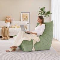 Dprodo Lazy Floor Sofa Couch, Ergonomic Design Fireside Chair in Green | Size: 1 Pack