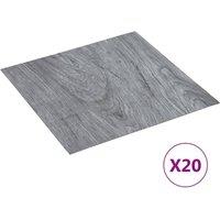 Berkfield Home Self-adhesive Flooring Planks 20 pcs PVC 1.86 m≤ Light Grey