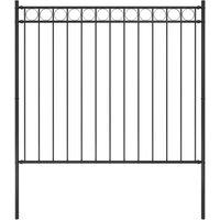 Berkfield Home Garden Fence Steel 1.7x1.5 m Black