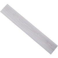 H&O Direct 36Pcs Light Grey Rustic Wood Grain Self-Adhesive PVC Flooring with 0.07mm Wear-Resistant Layer, 5m Pack