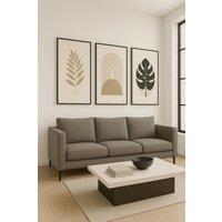 Mafett 3 Luxury Gold Feather Triptych Canvas Wall Art Print | Size: W18 x H24